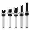 Professional Rustporoof Black Coated Double Flute Router Bit 1/4Inch Shank For Wood Plastic Composite Material Shaping