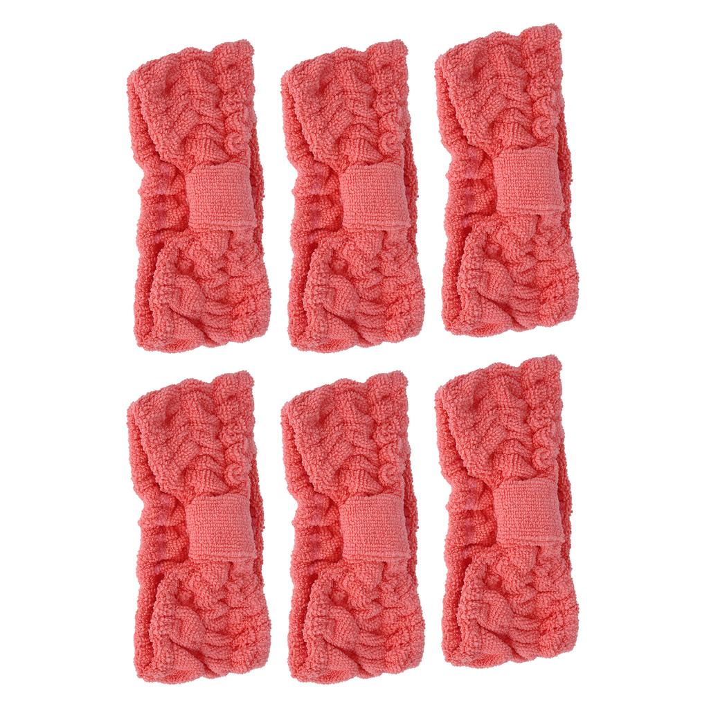 6PCS Microfiber Hdbands Soft Elastic Bowknot Hair Bands for Makeup Face Washing Sports Supplies