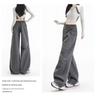 Korean Style Women's Casual Cargo Pants - Spring/Summer Straight Fit
