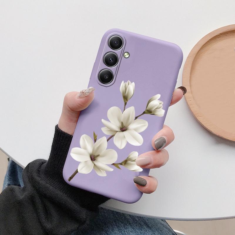 Kare Çiçek Yumuşak Silikon Kılıf Xiaomi Redmi Note 13 Pro 13C 14 Samsung A35 A55 M35 S24 Huawei Honor 200 iPhone Kamera Koruyucu Darbeye Dayanıklı Kılıf