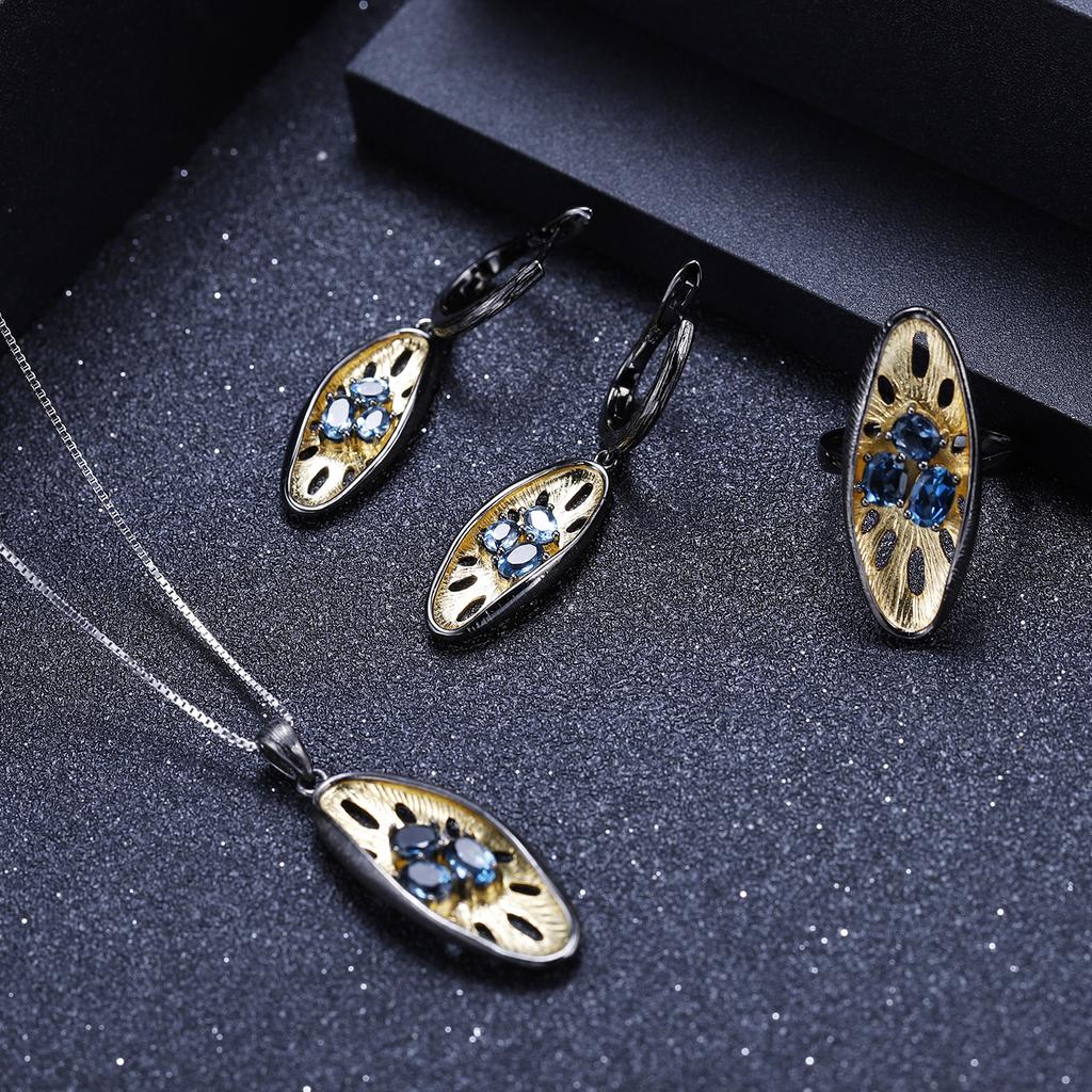 Italian Craft Original Designer Gemstone Earrings Niche Design 925 Silver Natural Amethyst Earrings