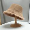 Dámský Elegantní Jednobarevný Oboustranný Klobouk Bucket Podzim/Zima Kašmírová Podšívka Venkovní Neformální Teplý