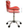 Tabouret de Salon et Spa - VIDAXL - Rouge - Réglable en Hauteur - Pivotant 360° - Similicuir