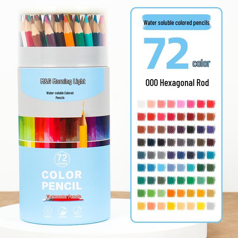 Morning Light No-Sharpen Water-Soluble & Oil-Based Colored Pencils for Kindergarten & Primary Students