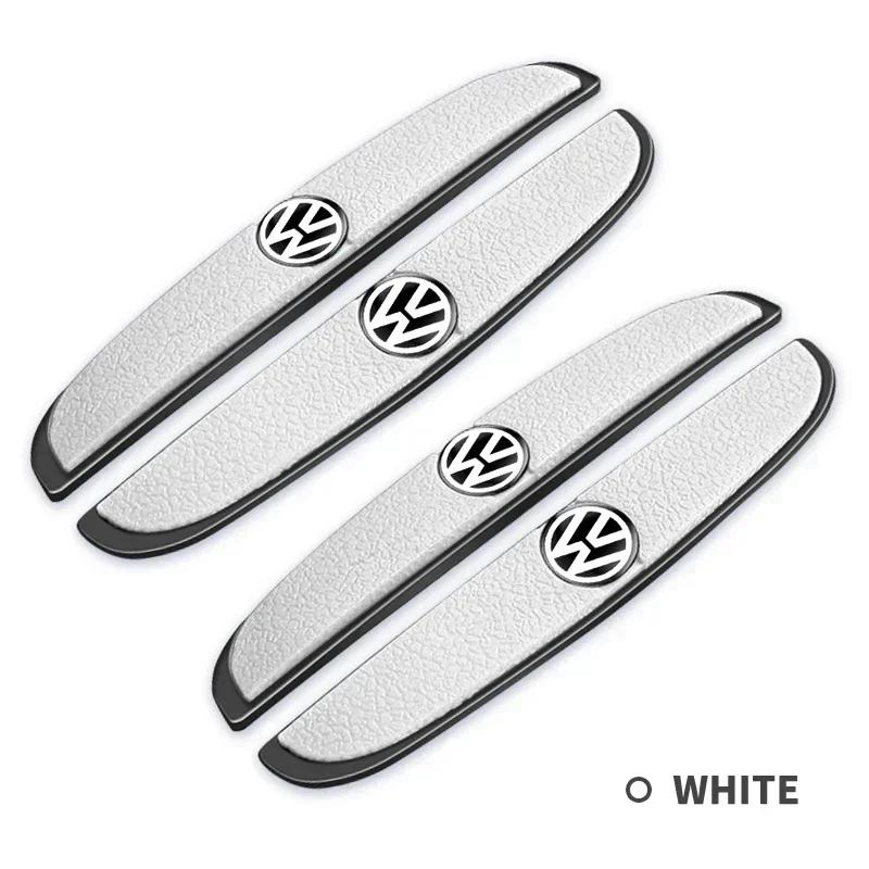 4pcs Rubber Bumper Strip Car Door Anti-Collision Emblem Sticker For VW GTI Polo Golf Passat Tiguan Arteon Touareg Taigo CaddyPC6
