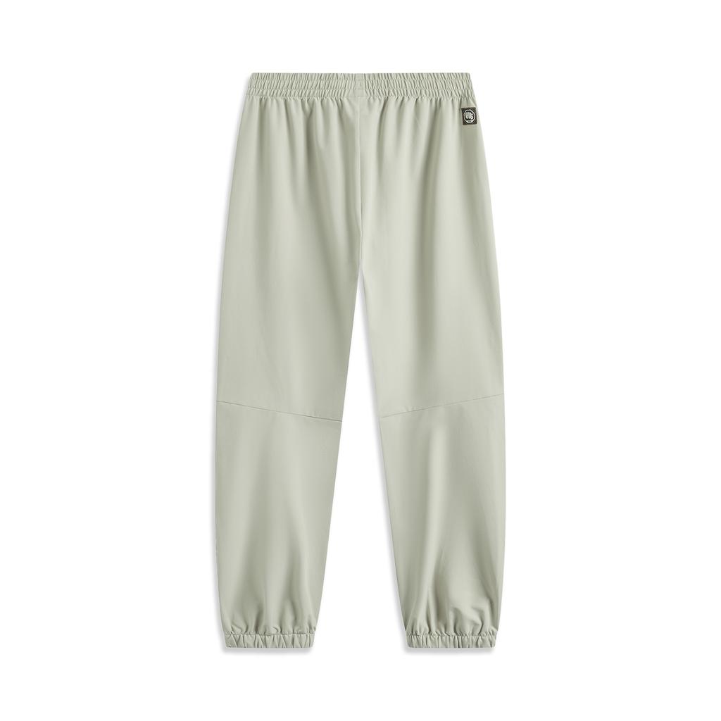 Li Ning Badfive Bequeme Lässige Einfache Bündchen-Sporthose Herren Unterteile Staubgrau-Grün AYKV103-4