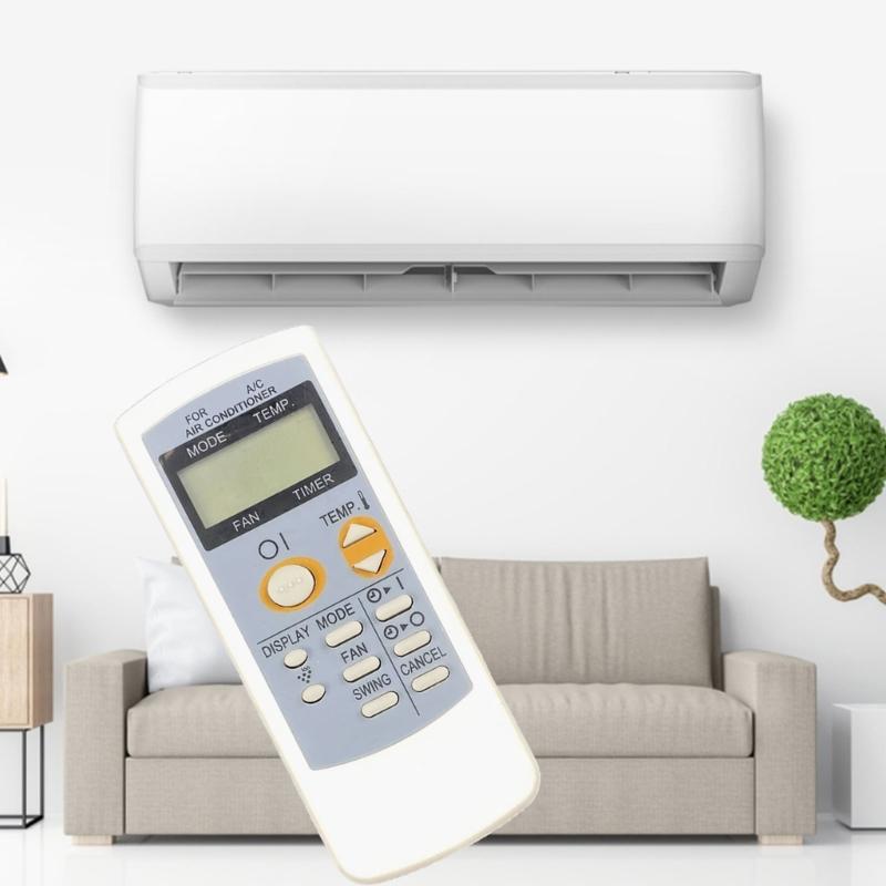Universal A589JB Air Conditioner Remote Control Featuring Fast Battery Access Ergonomic Comfortable Hold