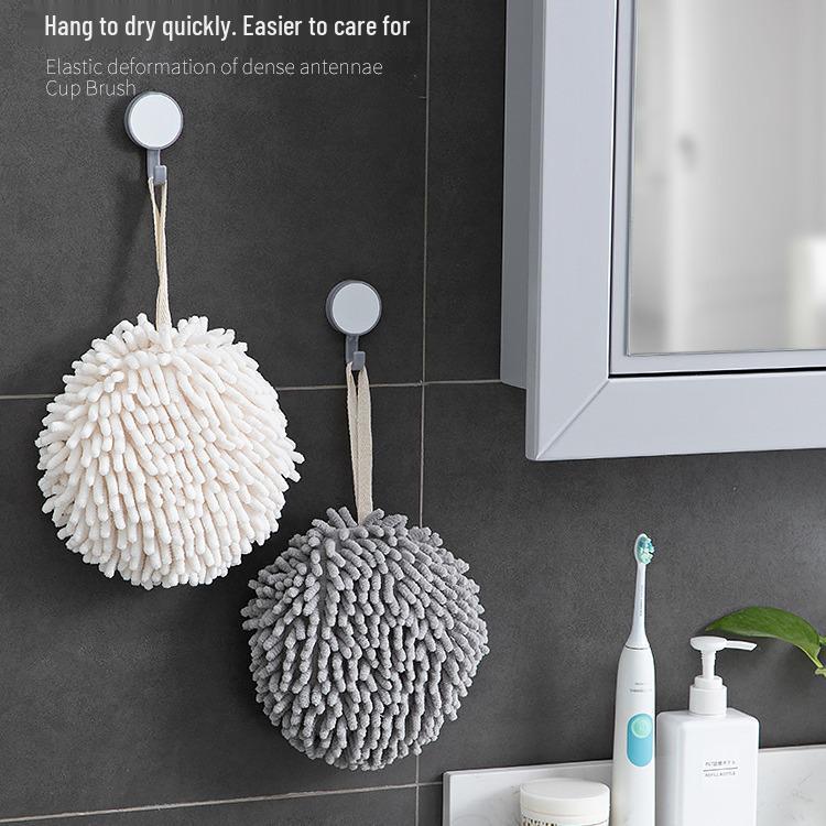 NORdic Cute Chenille Kitchen & Bathroom Quick-Dry Towel - Thick, Water Absorbent Hanging Design