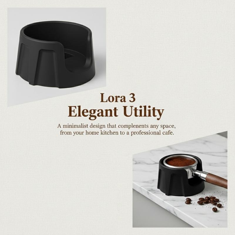 58mm Espresso Coffee Portafilter Holder with Anti Slip Tamping Station for Barista Cafe Shop Home Brewing Tool Stable