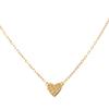 Used Aker Heart Pave Diamond Necklace Jewelry K18 0.05ct Gold 1.4g [Used]
