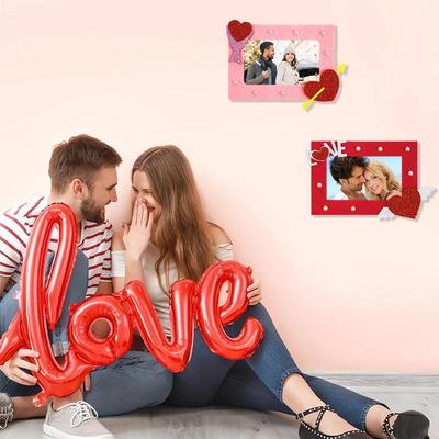 Valentijnsdag Fotolijst Hart Vilt Fotolijst Romantische Fotolijsten Feestelijke Wanddecoratie voor Huwelijksaanzoek Huwelijksreis