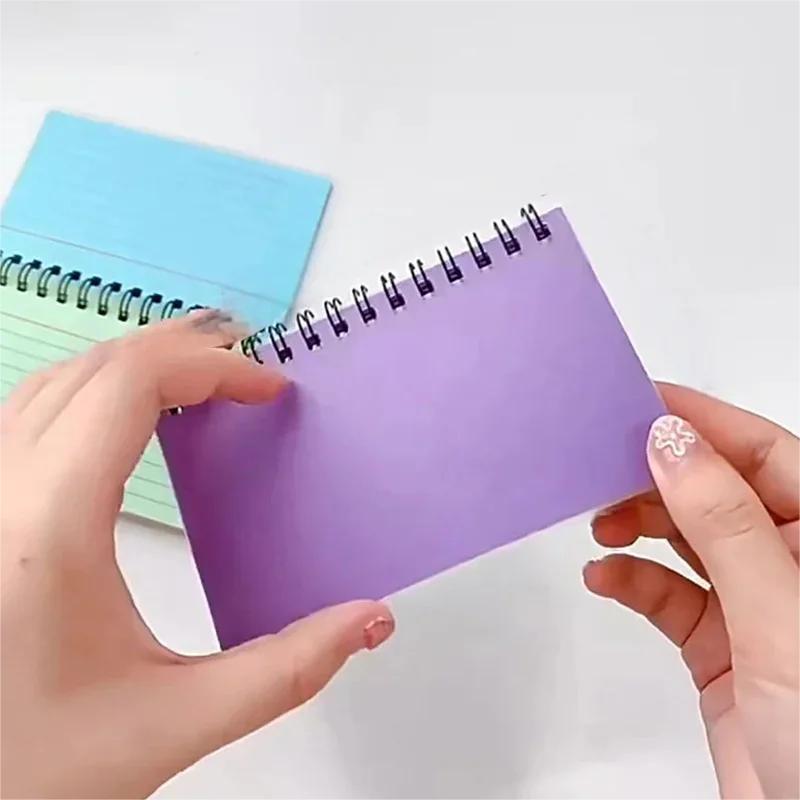 Simple, Thick and Tearable Multifunctional Coil This Candy-colored Horizontal Line Student Portable Notebook Message Index Card