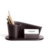 Multifunctional Leather Pen Holder Leather Stationery Storage Box  Desk Organization