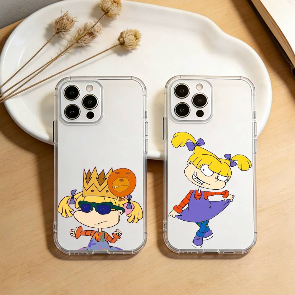 Funny Cartoon R-Rugrats Phone Case For iPhone 17 16 15 14 13 12 11 Mini Pro Max Plus Transparent Cover
