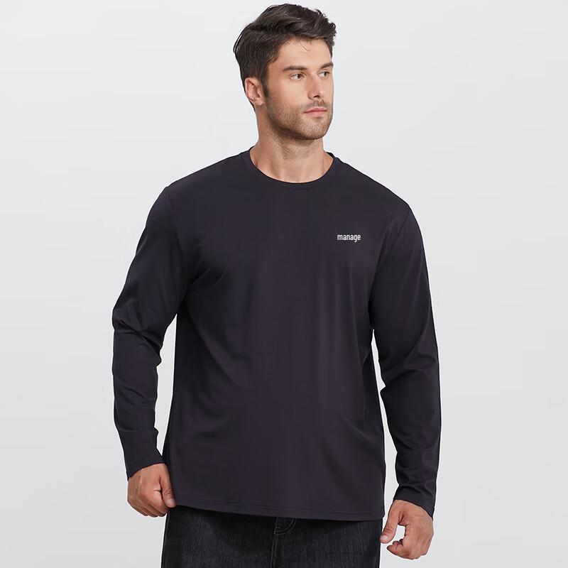 Dibinze Men's Plus Size Modal Cotton Long Sleeve T-Shirt