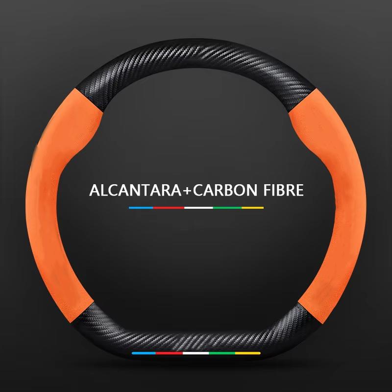 Car Suede Anti-Slip Steering Wheel Cover For Volkswagen Passat Golf 5 GTI Beetle Tiguan Touareg Polo T-ROC T-Cross Magotan Jeeta