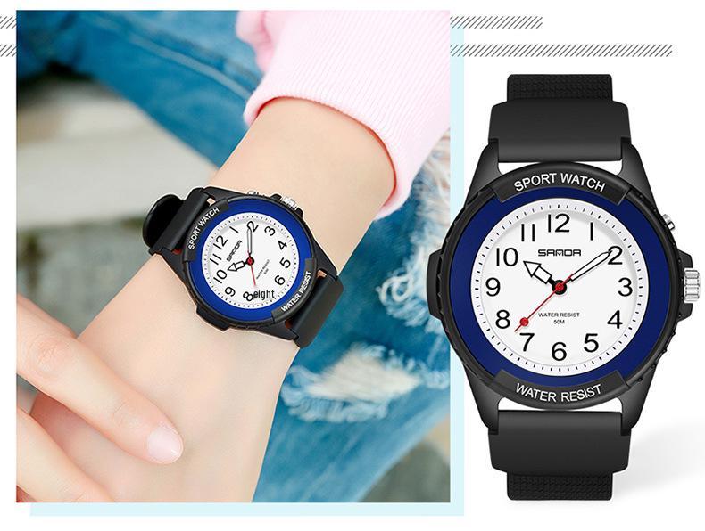 Multicolor Sanda 50M Waterproof Luminous Dial Sport Watch