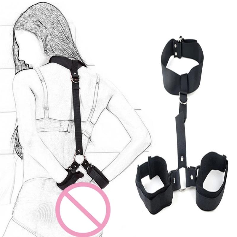 BDSM Bondage Flirting Restraint Neck Handcuffs for Sex Adult Games Sex Toys for Women Couples Slave Training