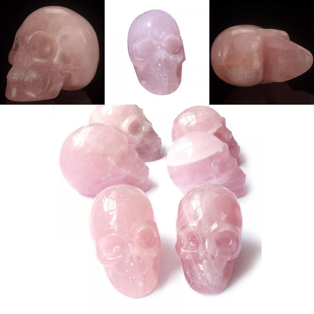 Modern Pink Skull Sculpture Handmade Art Piece For Display Collection Gift Giving