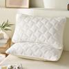Quilted Anti-Dirt Pillowcase: Oil, Dirt & Saliva Resistant, Machine Washable, Ideal for Home/Dorm.
