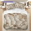 Strandmuster Bettwäsche Steppdecke Set Bettbezug Kissenbezug Heimdekoration Geburtstagsgeschenk (1 Bettbezug + 2 Kissenbezüge, ohne Füllung)