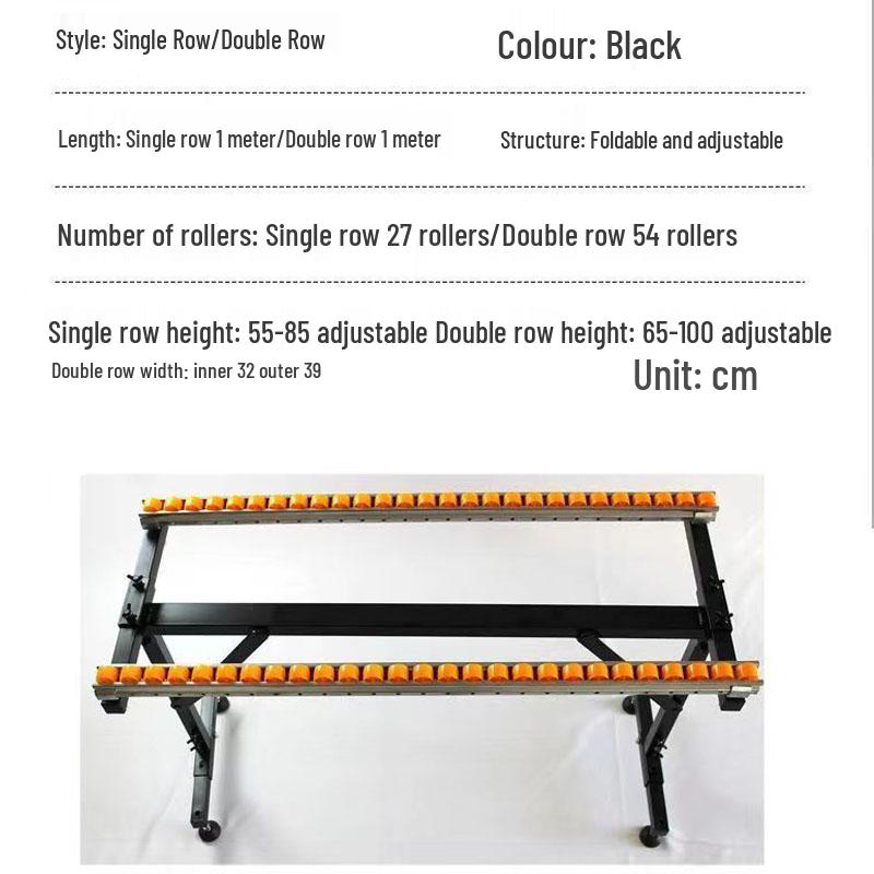 Adjustable Folding Roller Support Stand for Table Saw and Woodworking