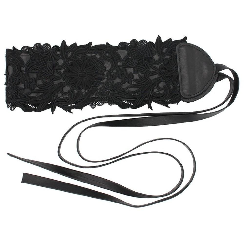 Vintage Lace Girdle Soft Waist Band Boho Style Obi Belt for Dresses
