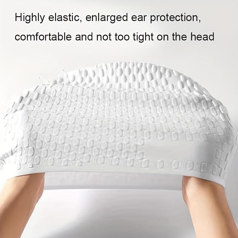 Silicone Swimming Caps Large Size Long Hair Ear Protection Swim Caps For Unisex Elastic Pure Color Swimming Cap Pool Accessories
