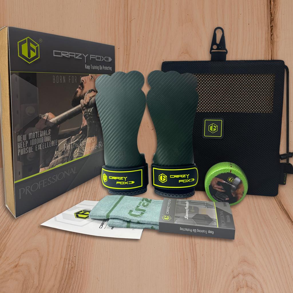Crazyfox Rana Ginnastica Fitness Esercizio Antiscivolo Impugnature per le Mani, Protezioni per il Palmo, Calleras Materiale Velites di Grado Superiore