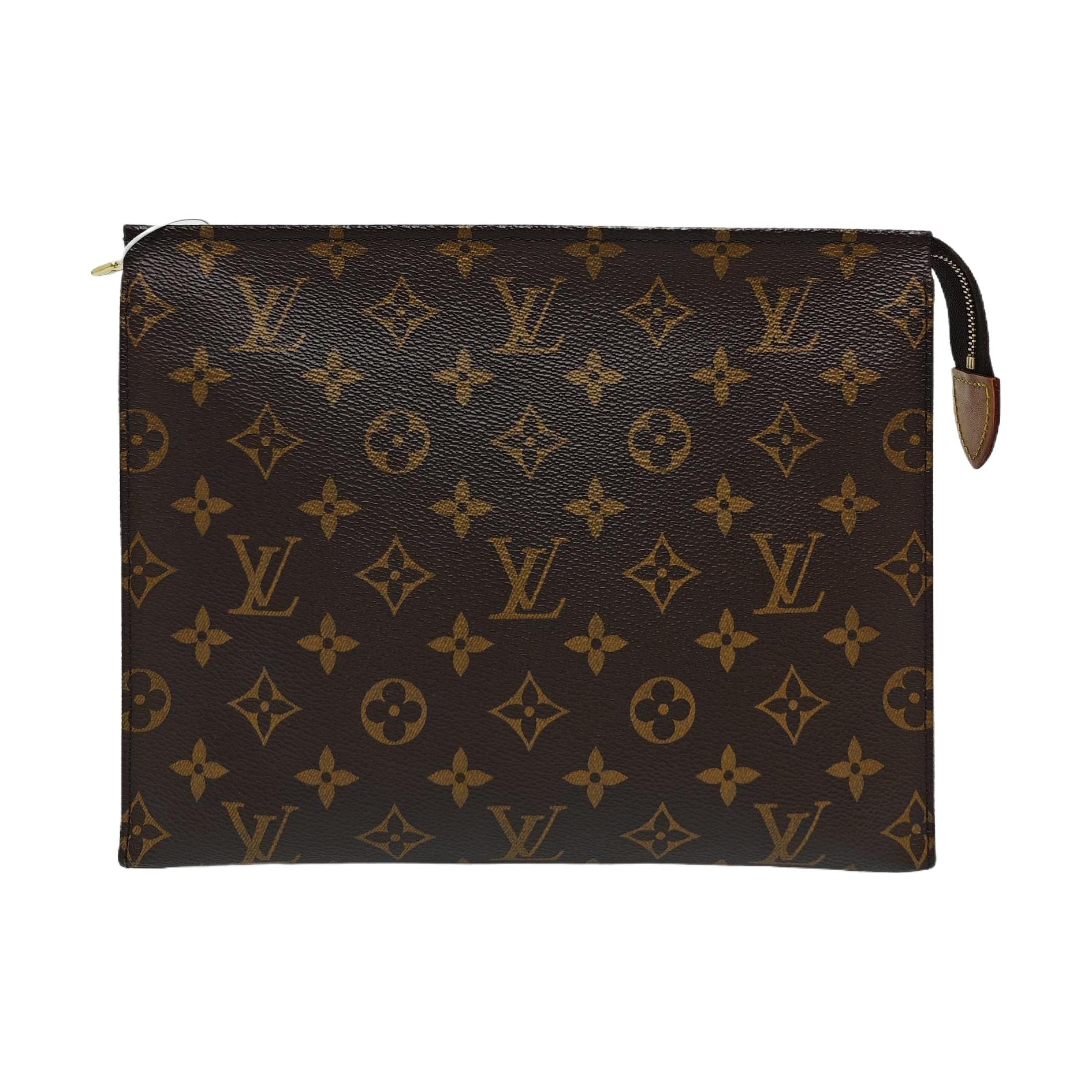 [Pre-Owned] Toiletry Pouch 26 Classic Monogram Canvas And Leather Wash Bag - Excellent #BE2AK9 ONE SIZE