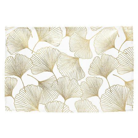 Ginko Coaster 45X30 Cm White/Gold