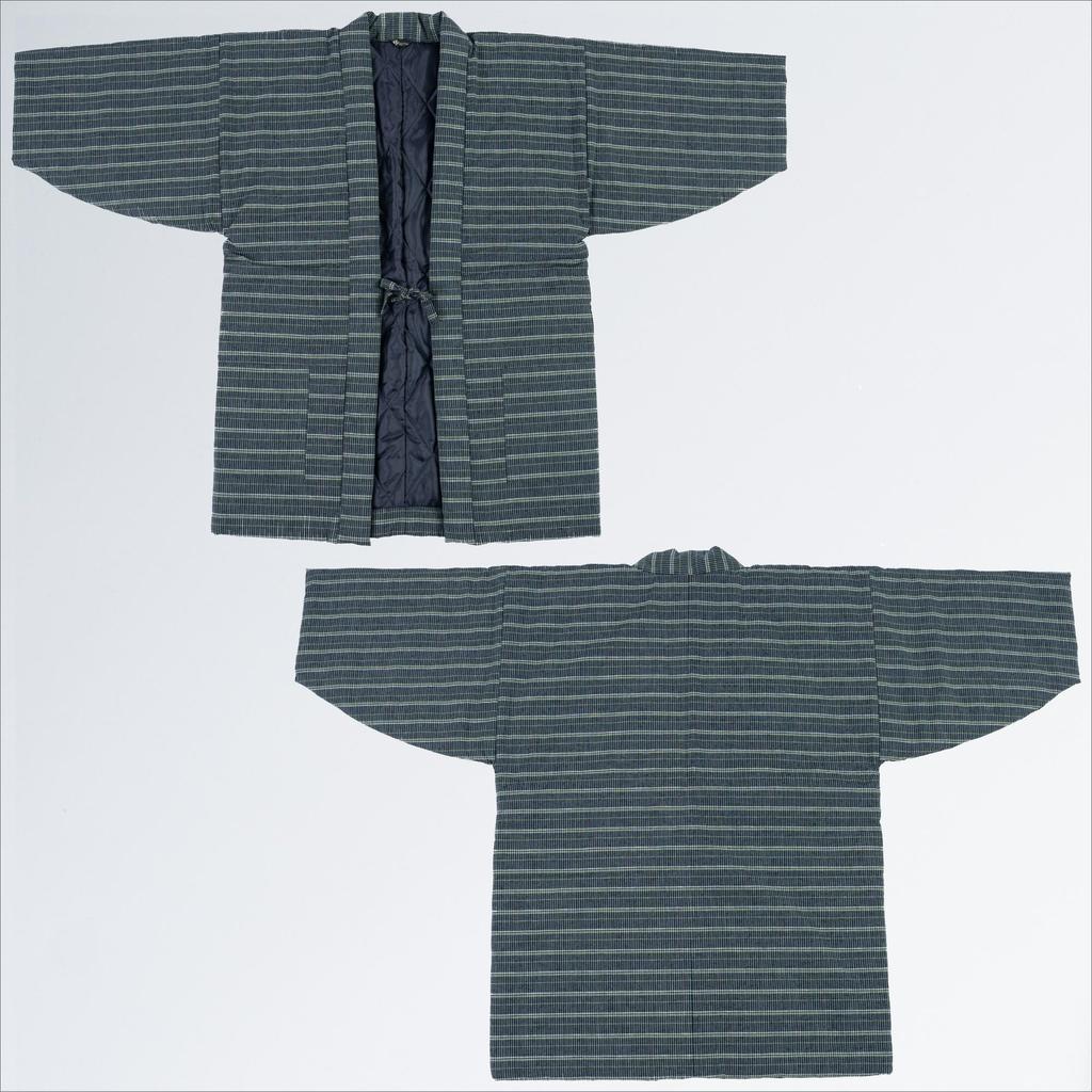 Morioru Kurume Woven Men's Hanten (Hanten), Heather Green, Made in Japan, Washable, Quilted Lining, Eco-Friendly, Dotera, Donbuku