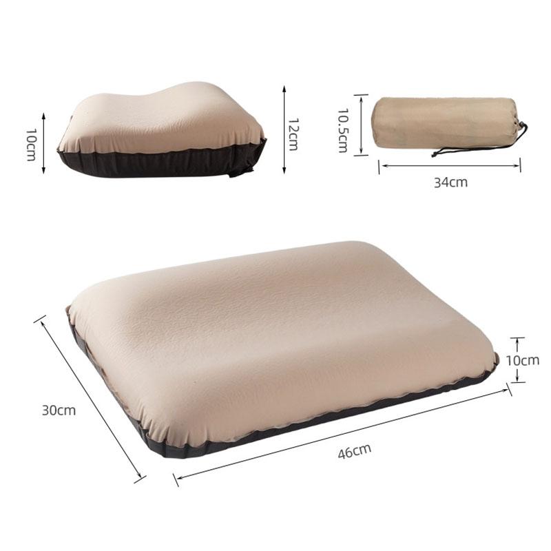 Self Inflating 3D Foam Pillow Portable Camping Travel Pillow Lightweight Compact Neck Support for Outdoor Rest Tent Sleep