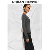 UR 2025 Autumn Women's Slim Fit Color-block Long-sleeve T-shirt