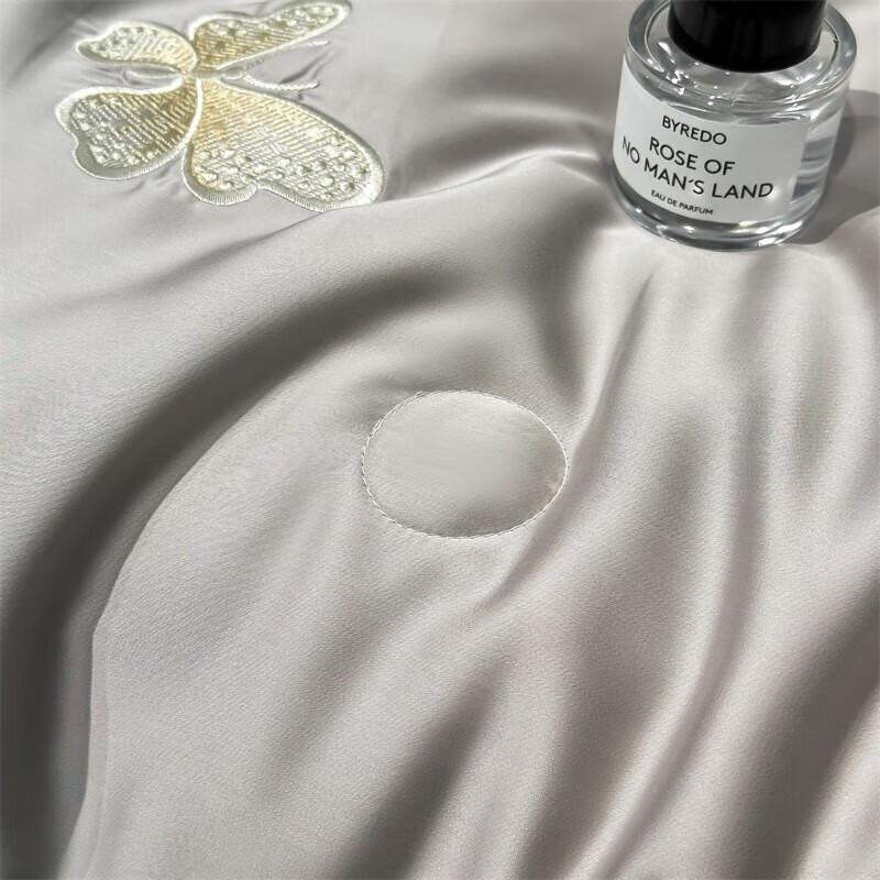 Belle Anna Washed Silk Embroidery Cooling Summer Quilt