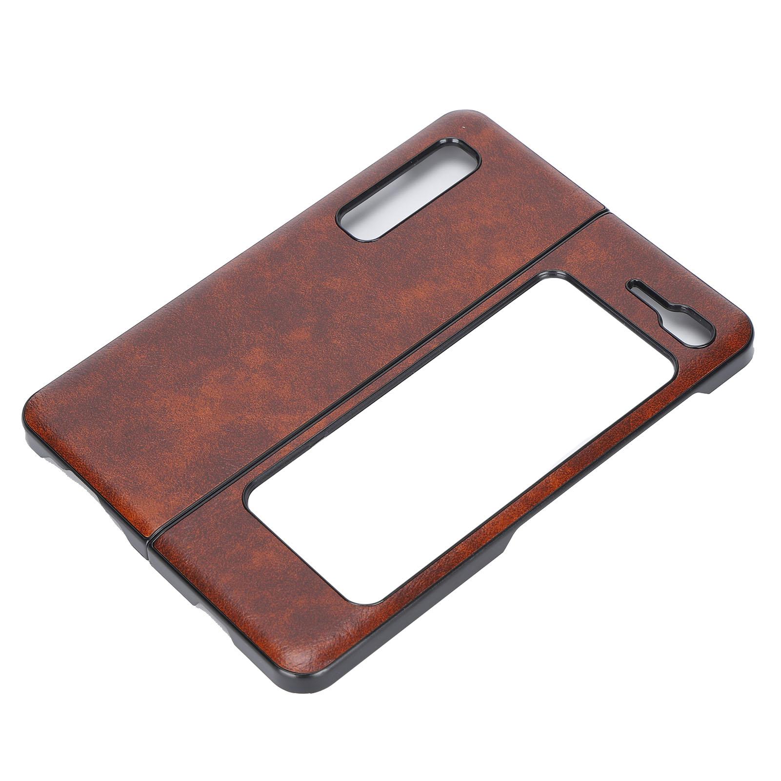 

Folding Screen Phone Case for Samsung Galaxy Z Fold I W20 Phone Cover Leather Material Cellphone Case коричневий