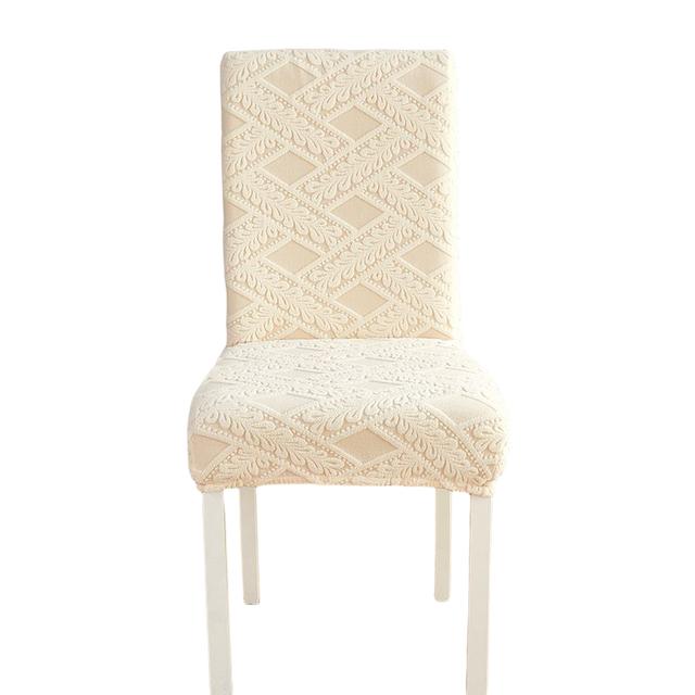 Dining Room Chair Covers Stretch Woven Jacquard Thick Plush 5 Styles String Pattern Chair Slipcovers Super Secure Chair Guard