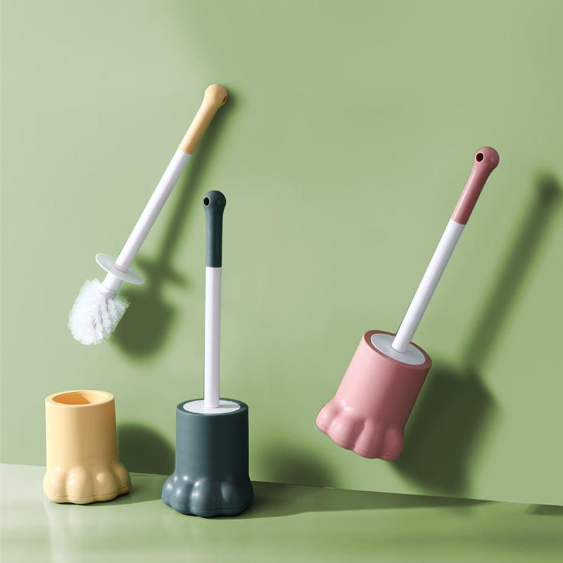 Cartoon Long-handled Toilet Brush Household Cute Toilet Cleaning Installed Bathroom Accessories