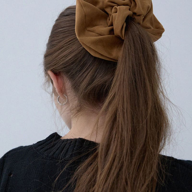 Marchen Suede Scrunchie_3color