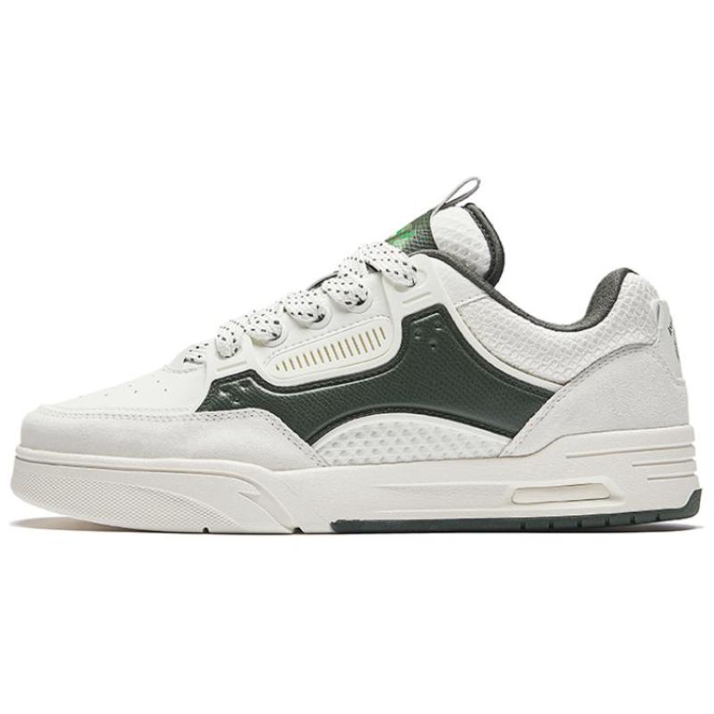 Anta AOJIE Нескользящие Низкие Скейт-Кеды Мужские Бело-Зеленые Кроссовки 112438040-4 40