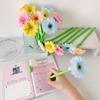 Silicone Writing Pen Simulated Gardenia Wedding Sign-in Pen DIY Floral Gel Pen  for Student's Gift
