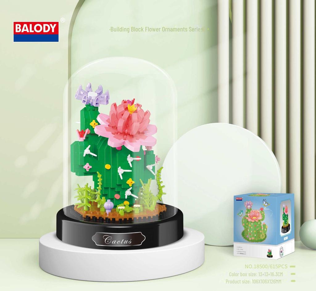 Belle Di Hibiscus Lily Kvetinový Kockový Skladač Stavebný Blok Hračka Darček