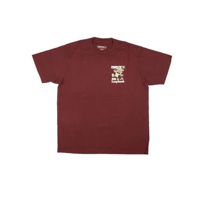 Complexcon Verdy Short Sleeve Logo Tee Burgundy Size: M