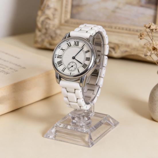Clear Watch Display Stand Acrylic C Shape Watch Holder Stand Bracelet Bangle Wrist Jewelry Stand for Home Shop Counters Shelves