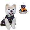 Breathable Dog Pumpkin Dress Polyester Dog Bat Dress Halloween Dog Clothes  Festival Party