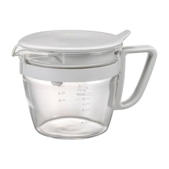 HARIO Teapot Marti Pale Gray Practical Capacity 400ml Heat-Resistant Glass Measurement Made Japan OTPM-40-PGR