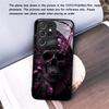 Purple Leaf Skull Pattern Glass Phone Case Suitable for Samsung for Galaxy S26 S25 S24 S22 S21 S20 FE Ultra Plus 5G Anti Drop