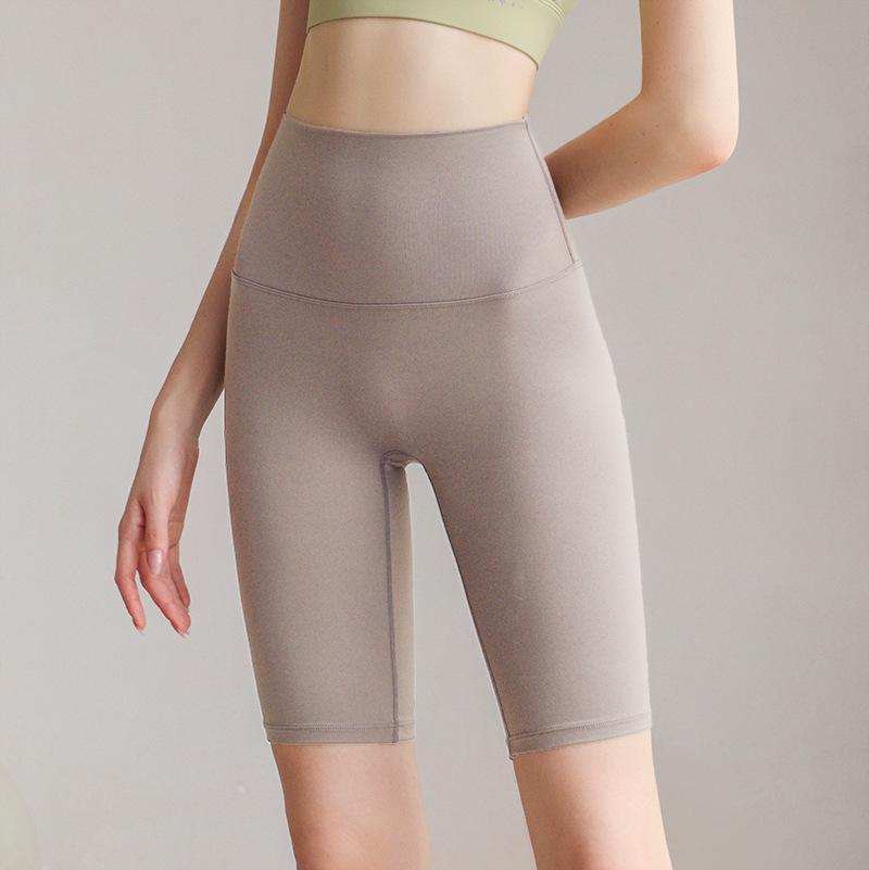 Sports Shorts, Yoga Five-point Pants, Women's High Waist, Hip Lift, Tight Body Wear, Fitness Pants, Running Cycling Pants, Nylon