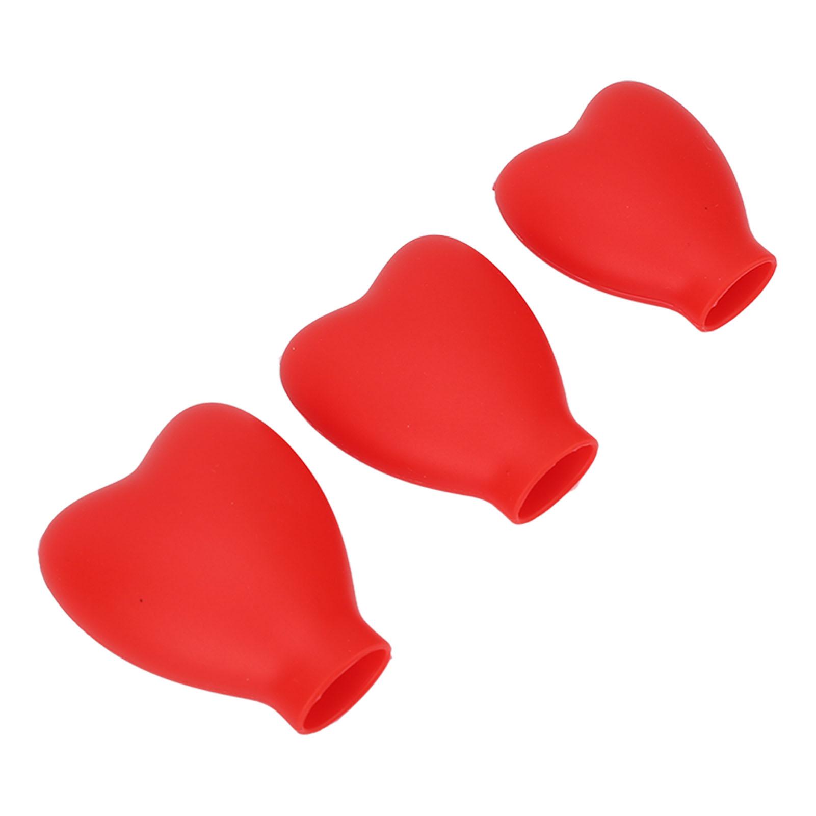 

3 шт. Чехлы для кистей для макияжа Многоразовые Силиконовые Пыленепроницаемые Защитные Накладки для кистей для Путешествий Дома для Девочек красный