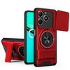 KEYSION Magnetic Phone Case for OPPO Realme C61 C63 Slide Camera Protection Upright Kickstand 360 Ring Shockproof Back Cover